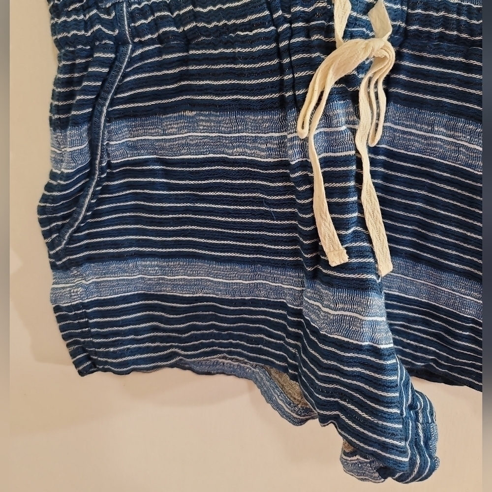 NWT Lou & Grey Blue Striped Cotton Baja Romper Small Halter Racerback - Picture 6 of 8